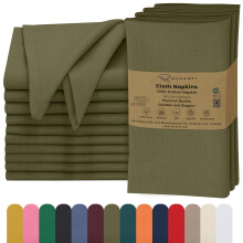 Ruvanti Lot de 12 serviettes en tissu 100 % coton lavables, douces et absorbantes, parfaites pour les mariages, Nol, Thanksgiving, dners de Tha