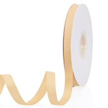 Guld 3/8"""" X 50 Yards Kontinuerlig ensfarvede dobbeltsidede Grosgrain-b?nd til gaver Indpakning Bryllupsfest H?ndv?rk H?rsl?jfer Blomster Hjem DI