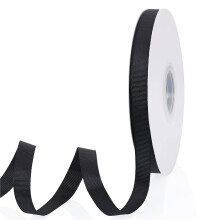 Zwart 3/8 """" X 50 meter doorlopend effen kleur dubbelzijdig grosgrain lint voor geschenken inpakken bruiloft feest ambachten haarelastiekjes bloemen