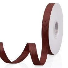 Fita de Grosgrain Marrom 5/8" X 50 Jardas Dupla Face para Presentes, Casamentos, Festas, Artesanato