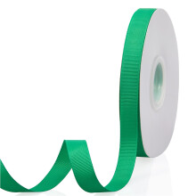 Fita de Grosgrain Verde 5/8" X 50 Jardas para Presentes, Casamentos, Festas, Artesanato, Laços de Cabelo