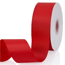 Fita de Grosgrain Vermelha 2" X 50 Jardas para Embalagem, Casamentos, Festas, Artesanato, Laços de Cabelo, Flores