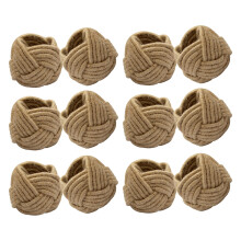 BOMULD H?NDv?rk Jute Servietteringe - S?t med 12 H?ndlavede Nautical Knot Woven Reb Servietring - Spisebordsservietholder - Hverdags rustik h?st