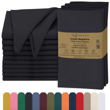 Ruvanti Lot de 12 serviettes en tissu 100 % coton, lavables, douces et absorbantes, parfaites pour les mariages, Nol, les dners de Thanksgiving