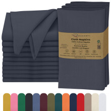 Ruvanti Lot de 12 serviettes en tissu 100 % coton lavables, douces et absorbantes, parfaites pour les mariages, Nol, les dners de Thanksgiving
