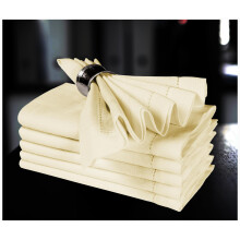 Lot de 4 serviettes en lin et coton 100 % lin ajour 45,7 x 45,7 cm pour dner de mariage, ftes de Thanksgiving Serviettes de table lgantes