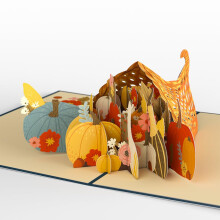 Lovepop Fall Thanksgiving Pop-Up-kaart voor haar en hem - 3D-wenskaarten voor jongens, meisjes, mannen, vrouwen - Woodland Harvest Thanksgiving-wense