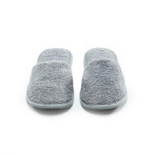 ESKYMODE Heren Katoenen Badslippers, Terry Cloth Reis Hotel Slippers voor Mannen Grijs