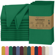 Ruvanti Lot de 12 serviettes en tissu 100 % coton lavables, douces et absorbantes, parfaites pour les mariages, Nol, Thanksgiving, dners - Amaz