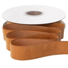 Fita de Veludo Polyester Khaki Ribbli, 1 Polegada, 10 Jardas, Fita de Natal para Embalagens
