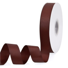 Bruin 1"""" X 50 Yards Effen Kleur Dubbelzijdig Grosgrain Lint voor Geschenken Inpakken Bruiloft Ambachten Haarelastiekjes Bloemen Thuis DIY Decor