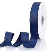 Marinebl? 1"""" X 50 Yards ensfarvede dobbeltsidede grosgrain-b?nd til gaver Indpakning Bryllupsfest H?ndv?rk H?rsl?jfer Blomster Hjem DIY-indretni