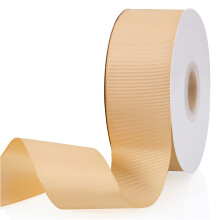 Goud 2"""" X 50 Yards Effen Kleur Dubbelzijdig Grosgrain Lint voor Geschenken Inpakken Bruiloft Ambachten Haarelastiekjes Bloemen Thuis DIY Decor