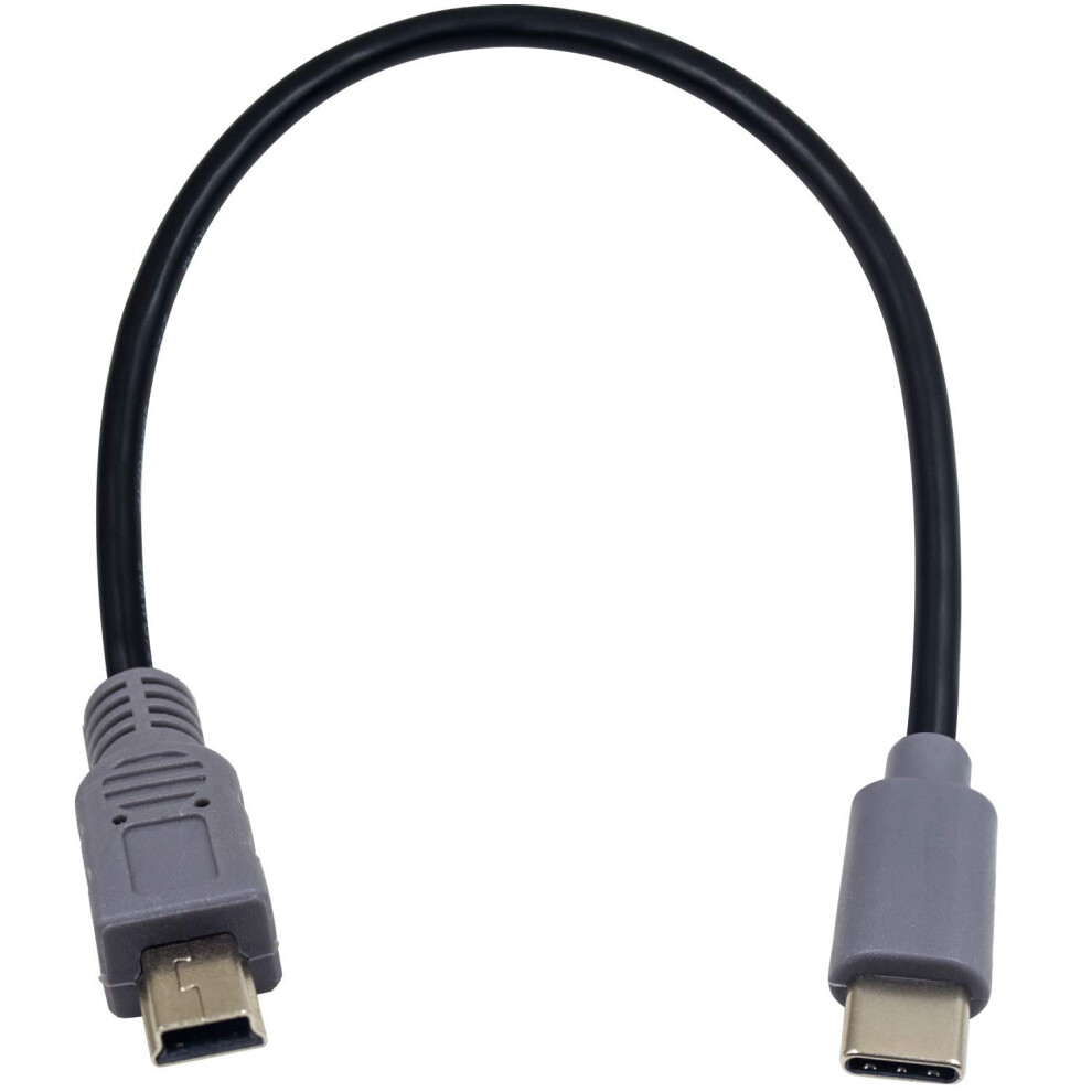 Mini Usb To Usb C Cable Usb C Male To Mini B Male Otg Adapter 25 Cm/10 In For Macbook Imac Pro Chromebook Pixel Grey/Black 9067246451042