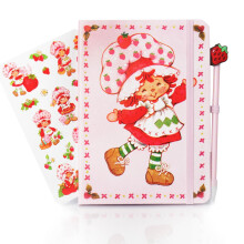 Strawberry Shortcake Journal Set with Pen & Scented Stickers, Strawberry Shortcake Accessories, Journaling Kit, 8 Year Old Girl Birthday Gift, Journal