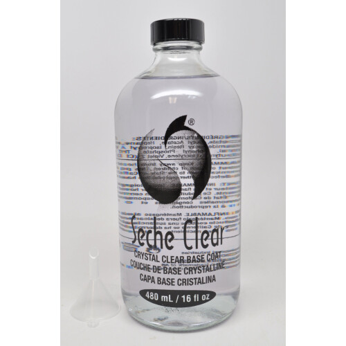 Kit Profissional Seche Clear, Base Transparente para Verniz, 16 oz e 4 Recargas de 0.5 oz