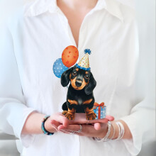 Freshcut Papier-Pop-Up-Karten, Mini-Geburtstagswelpe, 15,2 cm, Mini-Grφίe, 3D-Hundegeschenke, Pop-up-Gruίkarte, Geburtstagskarten, Papier-Hundeka