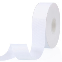 Nastro in gros-grain a doppia faccia bianco da 1-1/2"" X 50 metri per confezioni regalo, decorazioni per feste di matrimonio, fiocchi per capelli,