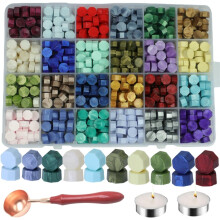 600 Stόck Siegelwachsperlen in verschiedenen Farben  24 Farben Wachssiegel-Pellets-Set fόr Stempel, Siegel, Hochzeitseinladungen, Umschlδge, Ver