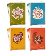 Hallmark Thanksgiving Cards Sortiment Rustik Thanks (16 Assorted Cards med konvolutter)