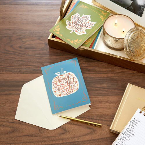Hallmark Thanksgiving Cards Sortiment Rustik Thanks (16 Assorted Cards med konvolutter) 1