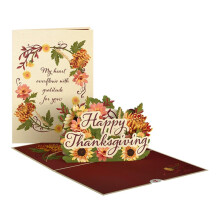 Lovepop Thanksgiving-pop-up-kort til hende og ham - 3D-feriekort til drenge, piger, m?nd, kvinder - taknemmelighed 5"""" x 7"""" Mit hjerte flyder ov
