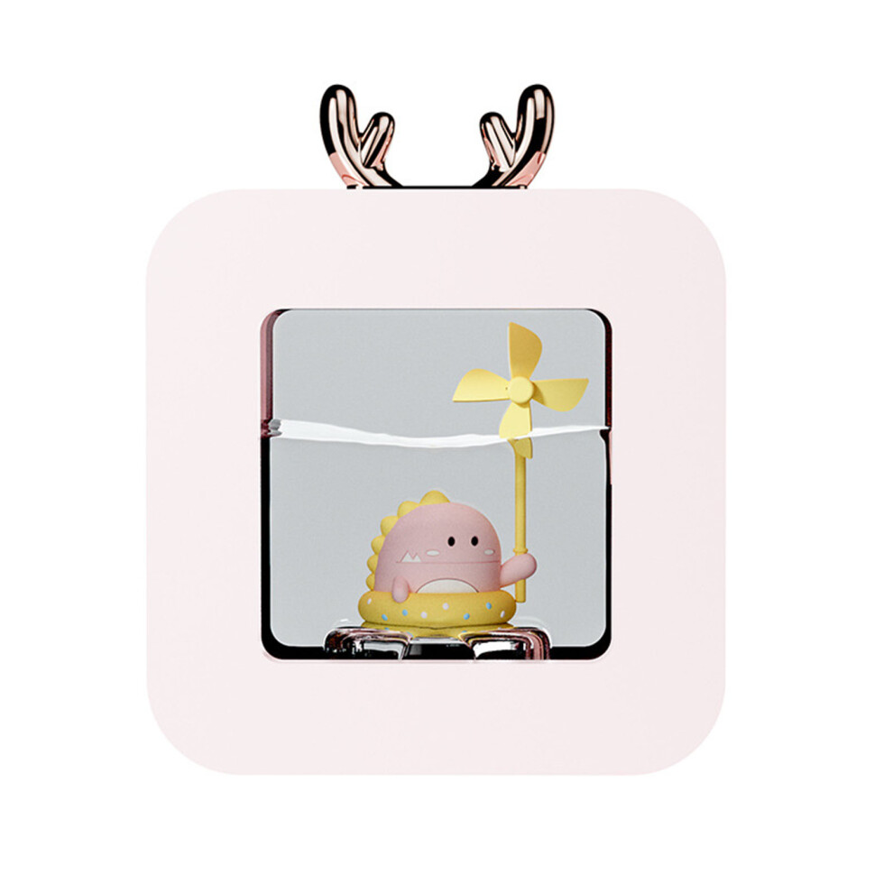 (Pink Dinosaur) Cute Humidifier Aromatherapy Silent Mist Diffuser White Fortune Cat-image-OPC-PMMJG7P-NEW