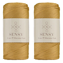 Sensy Premium 2 csomag 2 mm-es 251 Yards poliszter ktl 100% polipropiln zsinr Makram zsinr 2 mm-es horgolt tska zsinr Makrame ktl horgolt