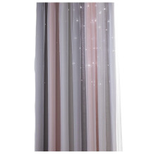 Star Curtains For Girls Bedroom Rainbow Gradient Stripe Princess Blackout Curtains Set Of 2 Pink Grey 52 W x 84 L