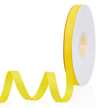 Gul 1/2"""" X 50 Yards ensfarvede dobbeltsidede grosgrain-b?nd til gaver Indpakning Bryllupsfest H?ndv?rk H?rsl?jfer Blomster Hjem DIY-indretning