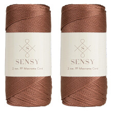 Sensy Premium 2 csomag 2 mm-es 251 Yards poliszter ktl 100% polipropiln zsinr Makram zsinr 2 mm-es horgolt tska zsinr Makrame ktl horgolt