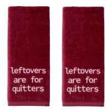 SKL Home Thanksgiving/Automne/Automne Restes Quitters 100 % coton brod 2 pices Ensemble de serviettes dcoratives pour bain/cuisine/bar et hte