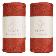 Sensy Premium 2 csomag 2 mm-es 251 Yards poliszter ktl 100% polipropiln zsinr Makram zsinr 2 mm-es horgolt tska zsinr Makram ktl horgolt