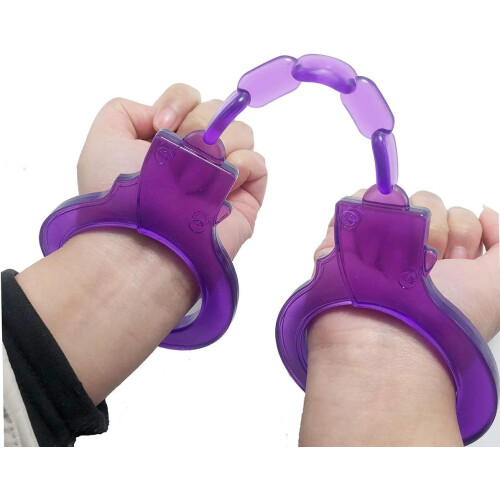 Soft Plastic Game Handcuffs B136 Grey, Role-Play Tools, Party Decorations, Costume Accessory 1