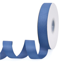 Stoffig blauw 1"""" X 50 yards effen kleur dubbelzijdig grosgrain lint voor geschenken inpakken bruiloft feest ambachten haarelastiekjes bloemen thuis