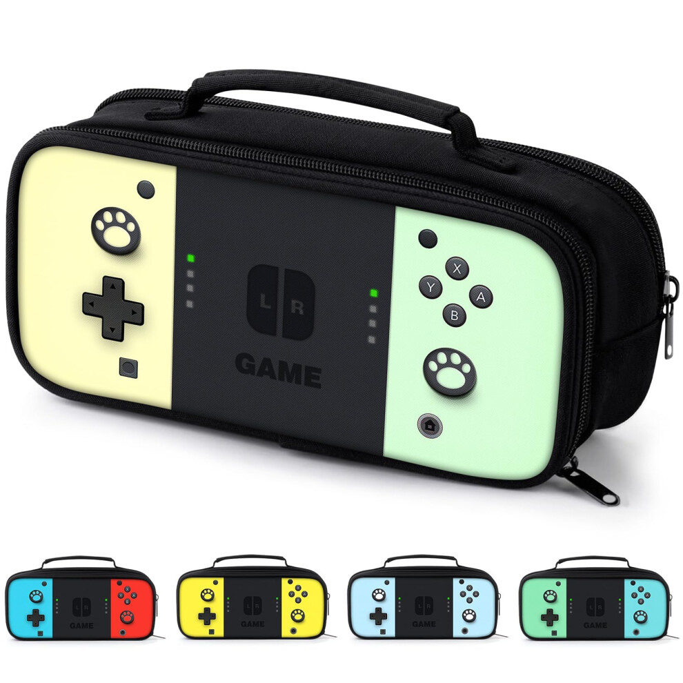 JIRAIKEI Gamer Pencil Case for Boys - Large Boys Pencil Pouch With Handle - Big Capacity Pen Bag Pen Box With Zipper Compartments School Supplies St-image-OPC-PMMJHXB-NEW