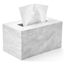 Tissue Box Cover Rechthoek - Tissue Box Houder Rechthoekig - Compatibel met Kleenex - Acryl Marmeren Badkamer Accessoires Decor