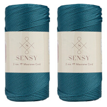 Sensy Premium 2 csomag 2 mm-es 251 Yards poliszter ktl 100% polipropiln zsinr Makram zsinr 2 mm-es horgolt tska zsinr Makram ktl horgolt
