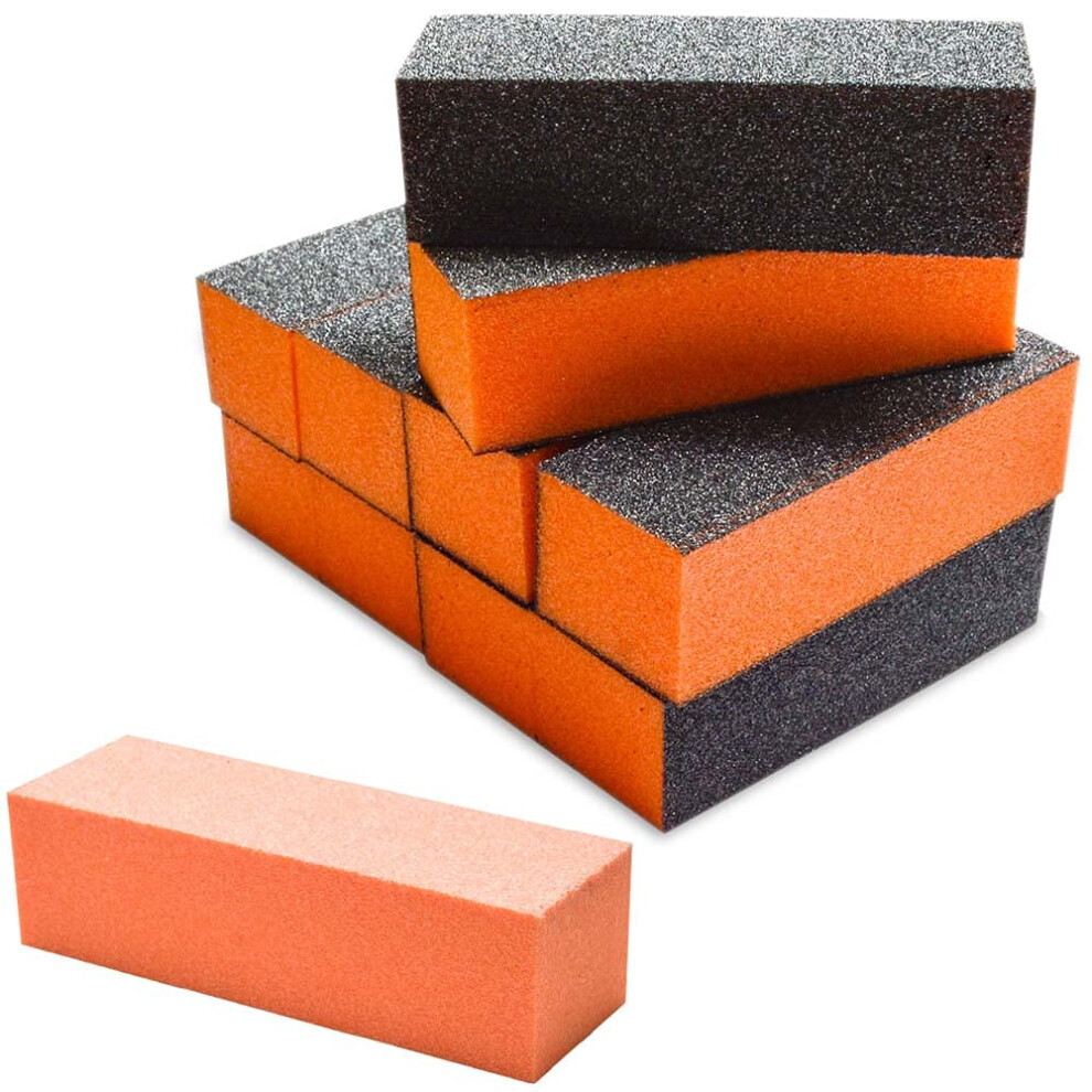 Karlash Orange Nail Buffer Sanding Block Polisher Buffing File Nail Art Manicure Pedicure File 80/80 (Orange)