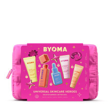 BYOMA Universal Skincare Heroes (5-Piece Kit) - Skincare Gift Set with Jelly Cleanser Milky Toner Hydrating Serum Gel Cream & SPF 50 - Skin Barrie