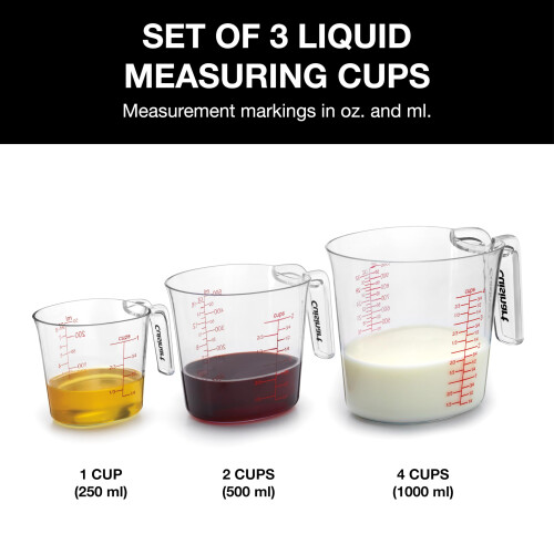 Cuisinart Cuisinart Nesting Liquid Measuring Cups Clear 3-Piece CTG-00-3MC 1