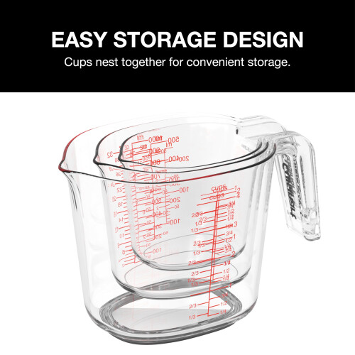 Cuisinart Cuisinart Nesting Liquid Measuring Cups Clear 3-Piece CTG-00-3MC 2