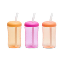 The First Years Squeeze & Sip - Squeezy Sippy Cup met Siliconen Rietje - Gele/Roze/Oranje
