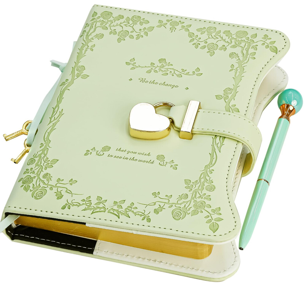 Hoci Poci Diary with Lock and Keys for Girls Gift Ideas 360 Gold Edged Pages Journal for Women B6 Refillable Notebook for Writing with Pen and Book-image-OPC-PMMJK5Z-NEW