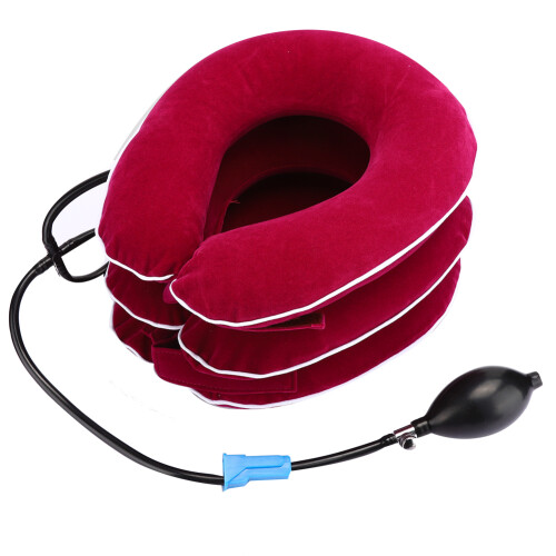 (Rose Red) Opblaasbare nekbrace halssteun rose 2
