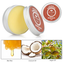 4Pcs Men Beard Growth Kit: Roller+Oil+Balm+Comb