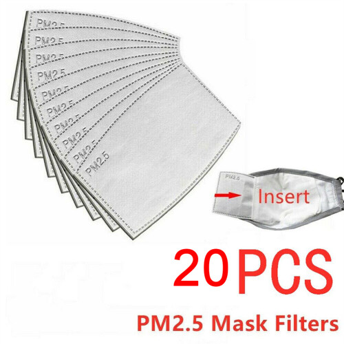 20Pcs Disposable Carbon Filter Face Shield 2