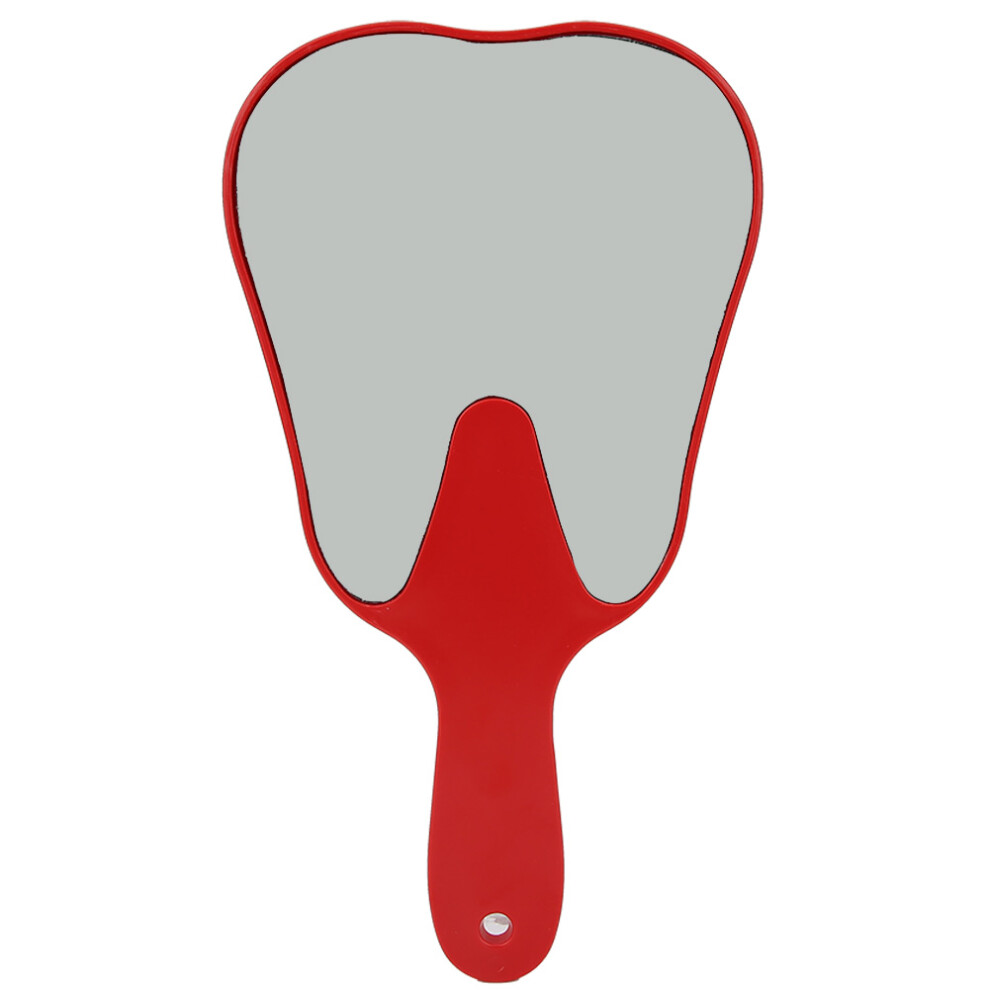 Red Cute Handheld Mirror Compact Plastic Handle Mirror(Red)
