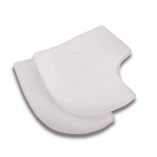 2x Silicone Hielsokken Melkwit