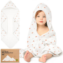 KeaBabies Asciugamani da bagno per bambini in mussola con cappuccio per ragazze e ragazzi - Asciugamani grandi in cotone organico con cappuccio p